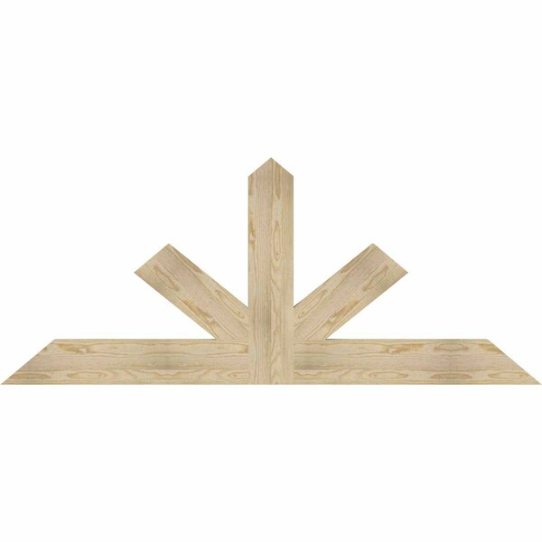 Ekena Millwork Saratoga Rough Sawn Timber Gable Bracket, Douglas Fir, 72"W x 30"H x 2"D x 6"F, 10/12 Pitch GBW072X30X0206SAR00RDF - main